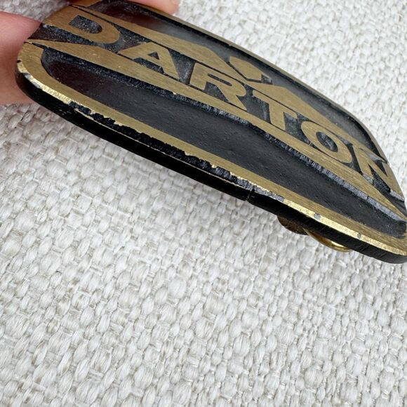 Vintage Darton Brass Belt Buckle Archery CrossBow Compound Bow Hunter USA Made - Picture 4 of 6